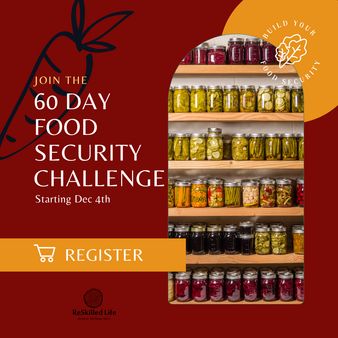 60 Day Food Security Challenge (Dec 4th Start) ReSkilled Life